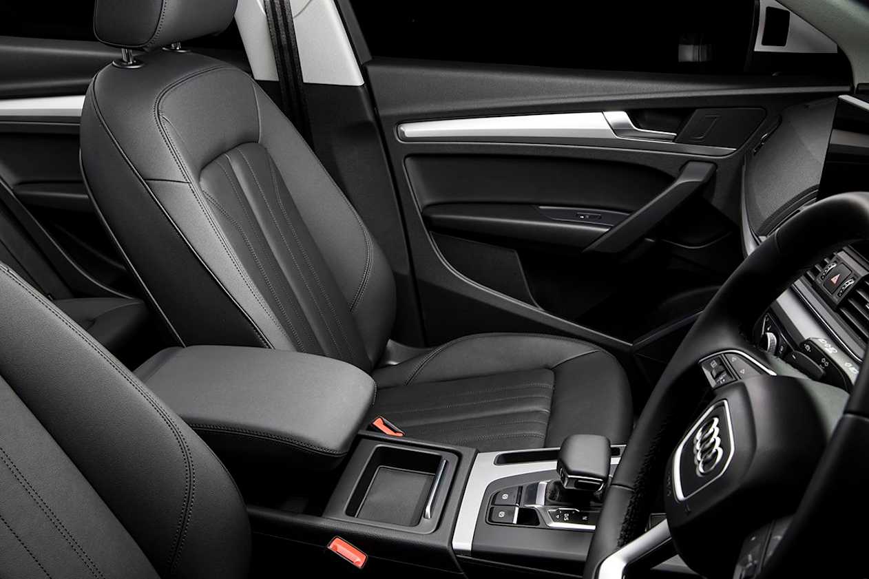 The front seats are heated and power-adjustable.